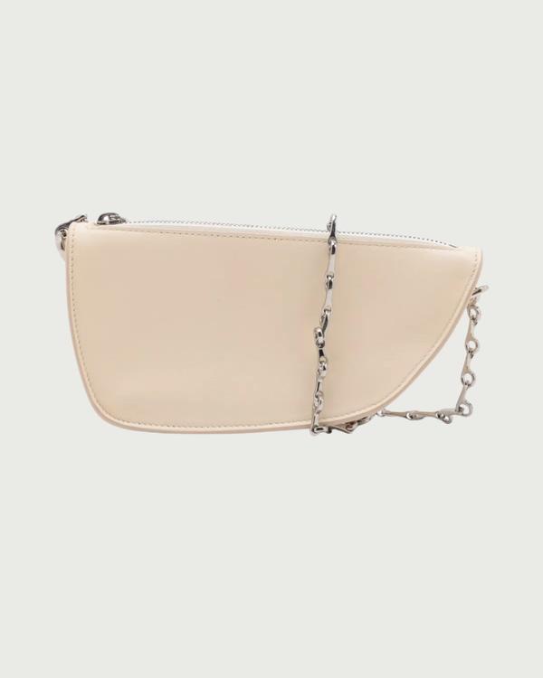 Burberry Micro Shield Sling Bag – Beige Leather Shoulder Bag, Like New