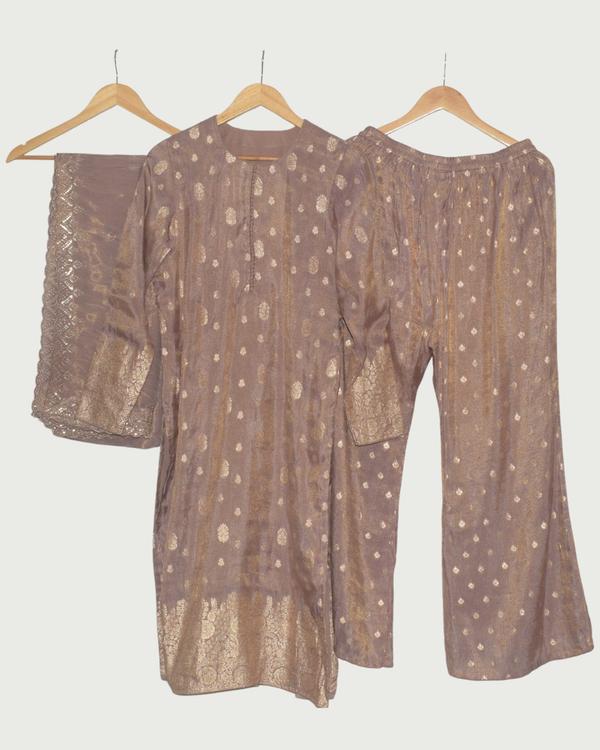 Colours & Curves Brocade Kurta and Palazzo Set, Unused
